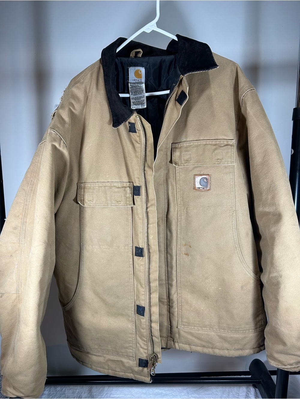 Vintage Carhartt C26 CML Traditional Jacket Men's Regular Distressed Camel Brown